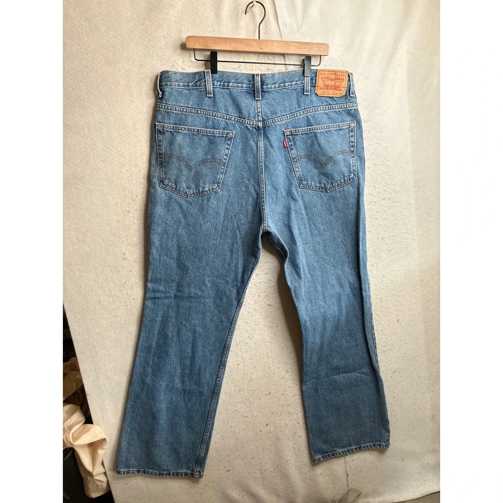 Levis 517 Bootcut Jeans Mens W42 L32 Blue Denim Medium Wash 100% Cotton 517-0217